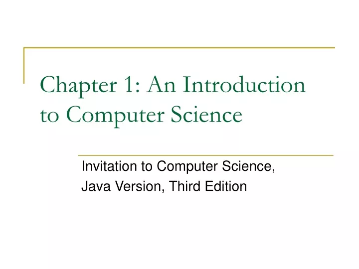 chapter 1 an introduction to computer science