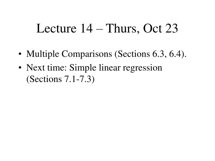 lecture 14 thurs oct 23