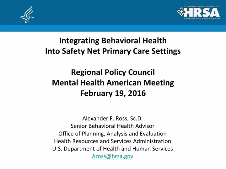 integrating behavioral health into safety