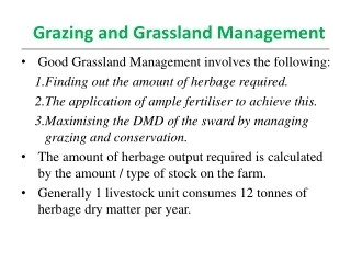Grazing and Grassland Management
