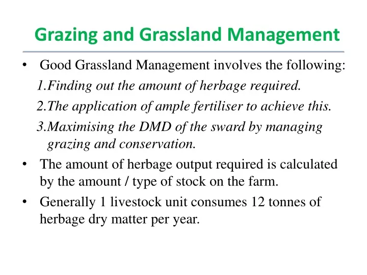 grazing and grassland management