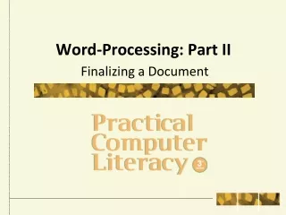 Word-Processing: Part II