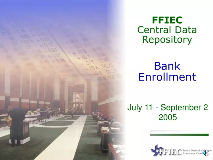 ffiec central data repository bank enrollment