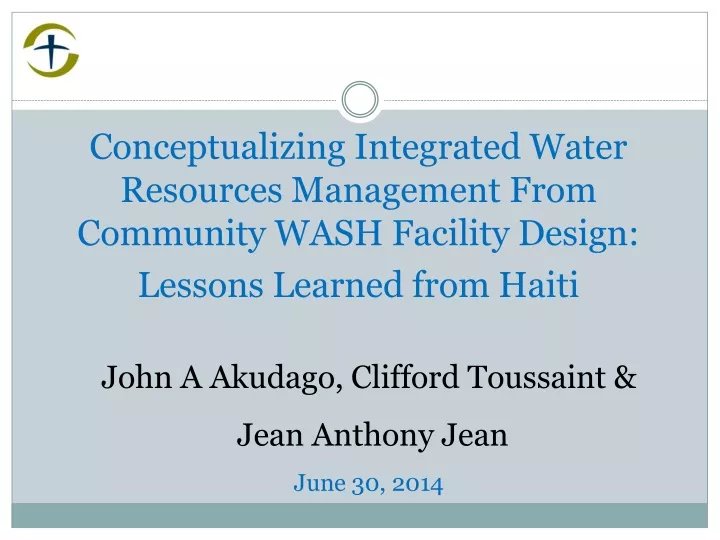 conceptualizing integrated water resources