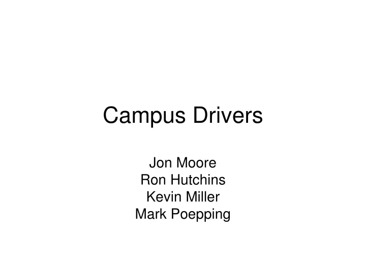 campus drivers
