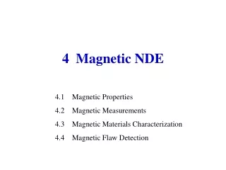 4  Magnetic NDE