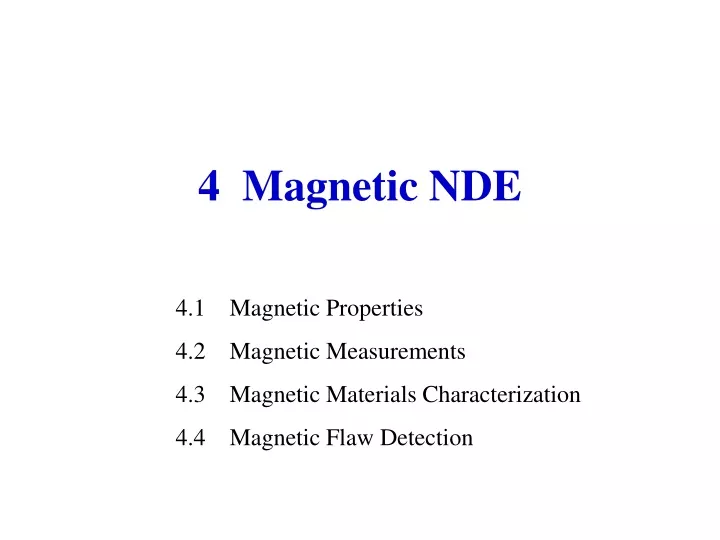 4 magnetic nde