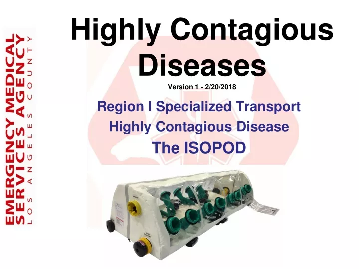 highly contagious diseases version 1 2 20 2018