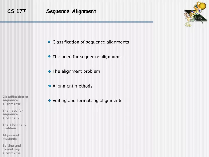 cs 177 sequence alignment