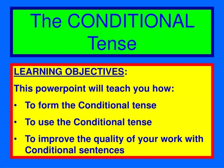 the conditional tense