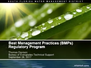 Best Management Practices (BMPs) Regulatory Program