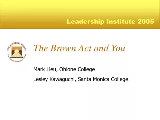 The Brown Act and You