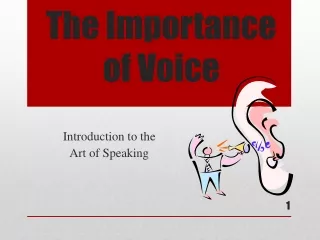 The Importance of Voice