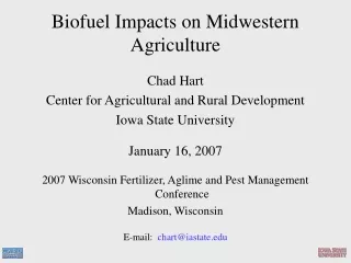 Biofuel Impacts on Midwestern Agriculture