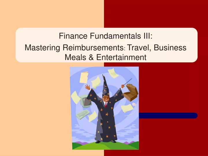 finance fundamentals iii mastering reimbursements