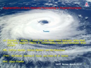Augmentation of Early Intensity Forecasting in Tropical Cyclones Teams: