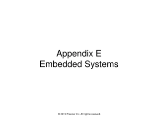 Appendix E Embedded Systems