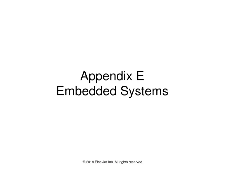 appendix e embedded systems