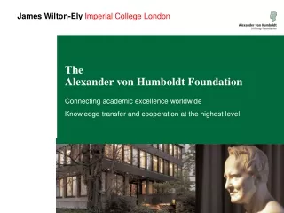 The  Alexander von Humboldt Foundation