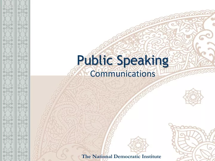 public speaking communications