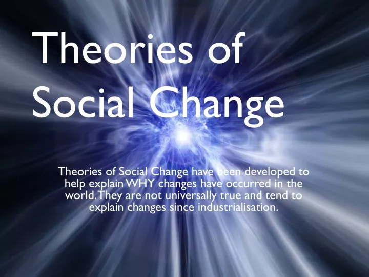 theories of social change