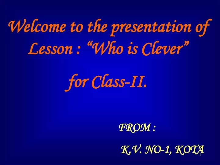 welcome to the presentation of lesson