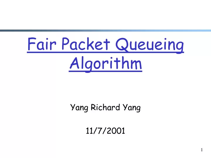 fair packet queueing algorithm