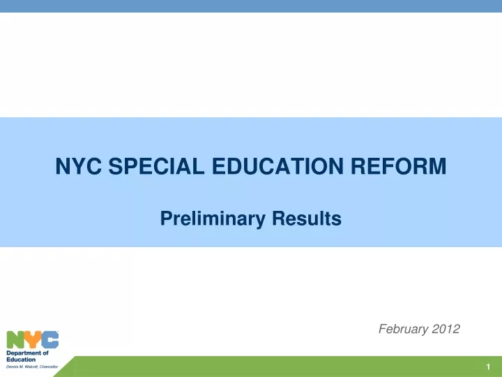 nyc special education reform preliminary results
