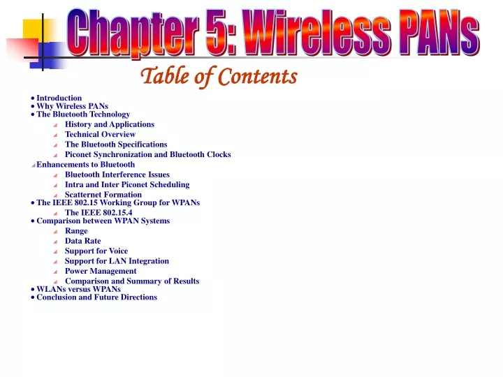 chapter 5 wireless pans