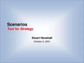 Scenarios Tool for Strategy