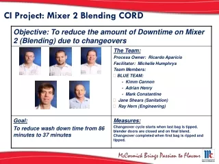 CI Project: Mixer 2 Blending CORD