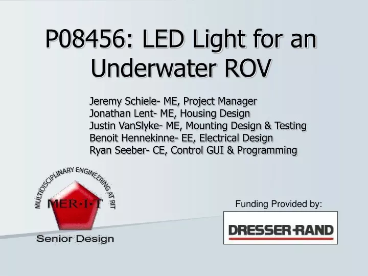 p08456 led light for an underwater rov