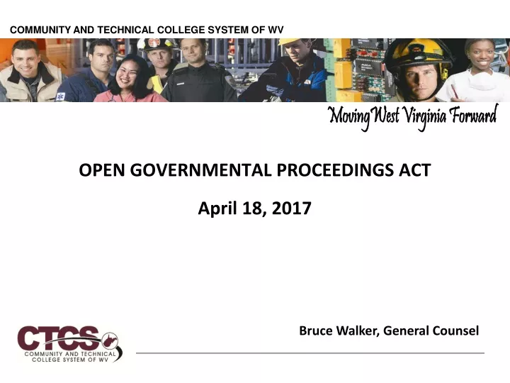 open governmental proceedings act april 18 2017