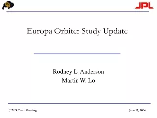 Europa Orbiter Study Update