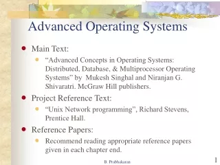 Advanced Operating Systems