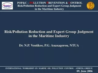Risk/Pollution Reduction and Expert Group Judgment in the Maritime Industry