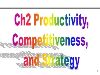 Ch2 Productivity, Competitiveness,  and Strategy