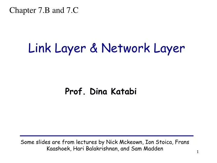 link layer network layer