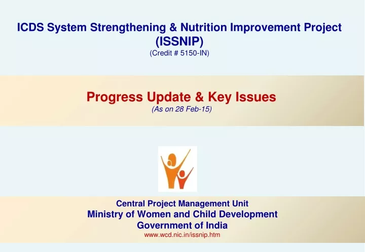 icds system strengthening nutrition improvement project issnip credit 5150 in