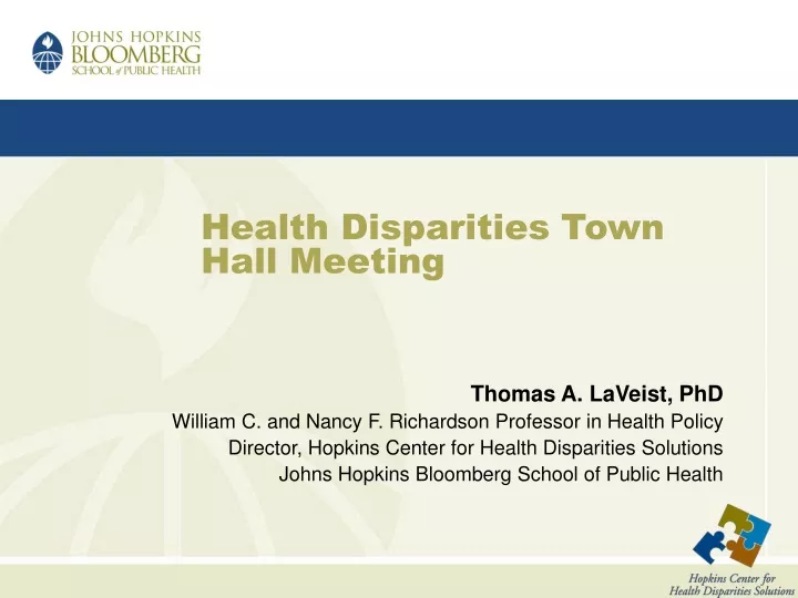health disparities town hall meeting