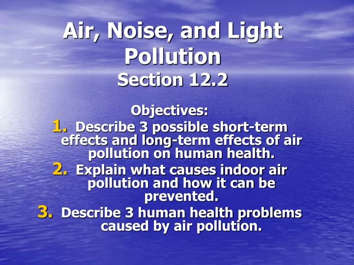 air noise and light pollution section 12 2