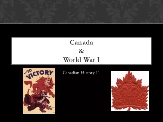 Canada  &amp; World War I