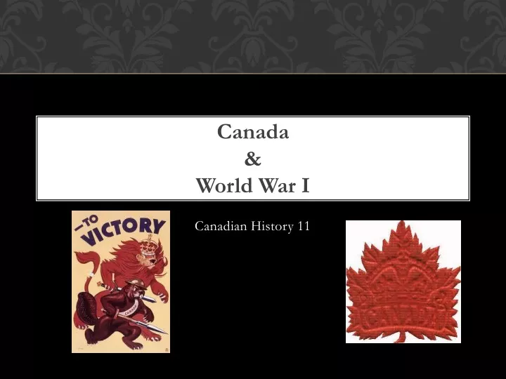 canada world war i