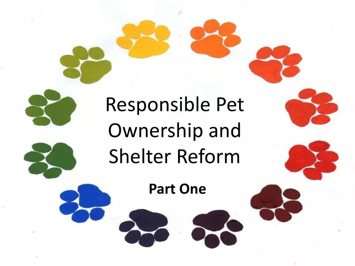 responsible pet ownership and shelter reform