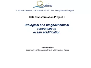 European Network of Excellence for Ocean Ecosystems Analysis
