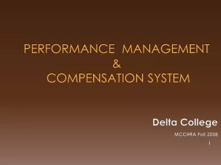 PERFORMANCE  MANAGEMENT  &amp;  COMPENSATION SYSTEM