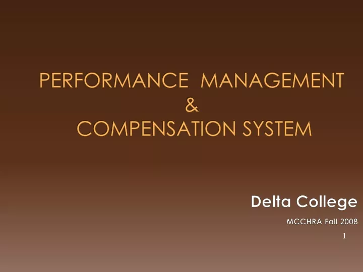 performance management compensation system