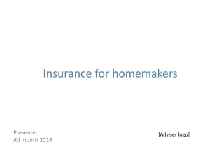 Insurance for homemakers