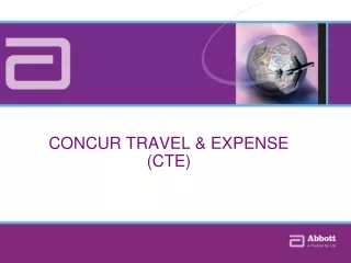 CONCUR TRAVEL &amp; EXPENSE (CTE)