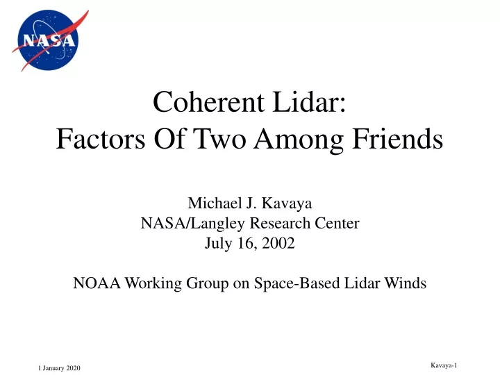 coherent lidar factors of two among friends